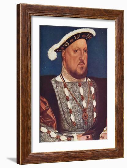 'King Henry VIII', c1537-Hans Holbein the Younger-Framed Giclee Print