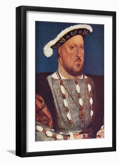 'King Henry VIII', c1537-Hans Holbein the Younger-Framed Giclee Print