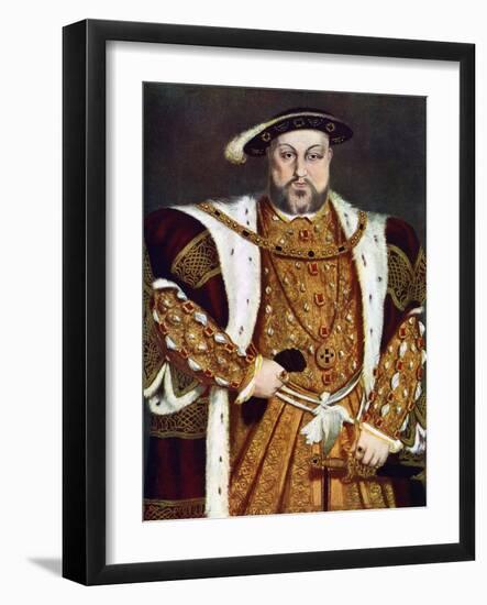 King Henry VIII, C1538-1547, (C1900-192)-Hans Holbein the Younger-Framed Giclee Print
