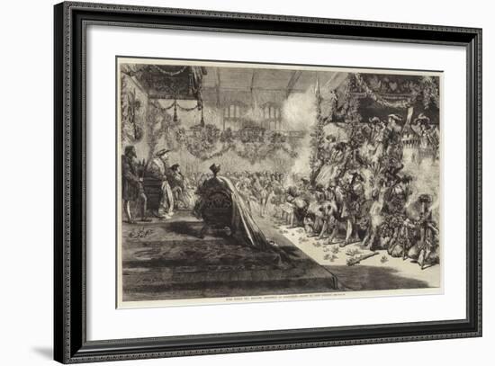 King Henry VIII Keeping Christmas at Greenwich-Sir John Gilbert-Framed Giclee Print
