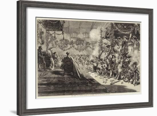 King Henry VIII Keeping Christmas at Greenwich-Sir John Gilbert-Framed Giclee Print