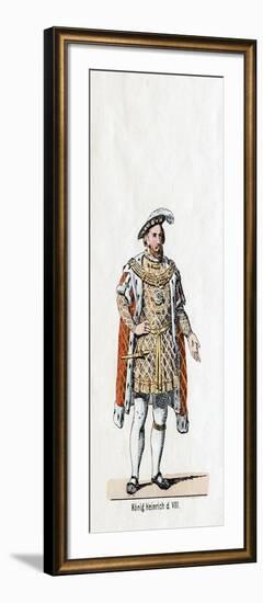 King Henry VIII of England, Costume Design for Shakespeare's Play, Henry VIII, 19th Century-null-Framed Giclee Print