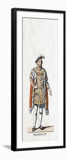 King Henry VIII of England, Costume Design for Shakespeare's Play, Henry VIII, 19th Century-null-Framed Giclee Print