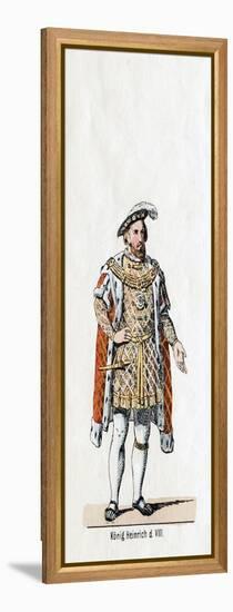 King Henry VIII of England, Costume Design for Shakespeare's Play, Henry VIII, 19th Century-null-Framed Premier Image Canvas