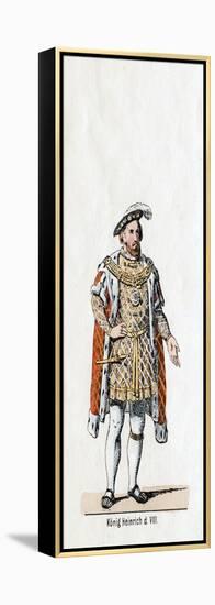 King Henry VIII of England, Costume Design for Shakespeare's Play, Henry VIII, 19th Century-null-Framed Premier Image Canvas