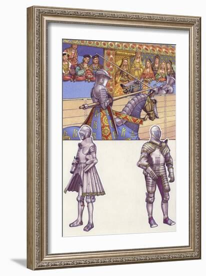 King Henry VIII Takes Part in a Jousting Contest-Pat Nicolle-Framed Giclee Print