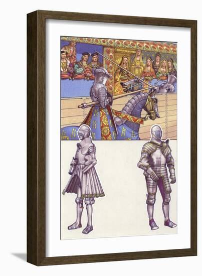 King Henry VIII Takes Part in a Jousting Contest-Pat Nicolle-Framed Giclee Print