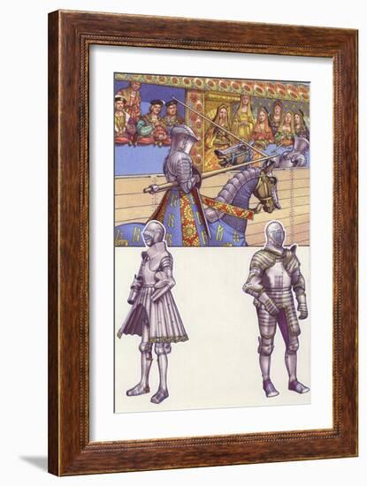 King Henry VIII Takes Part in a Jousting Contest-Pat Nicolle-Framed Giclee Print