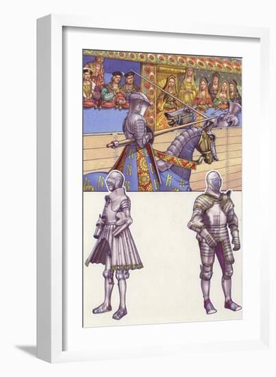 King Henry VIII Takes Part in a Jousting Contest-Pat Nicolle-Framed Giclee Print