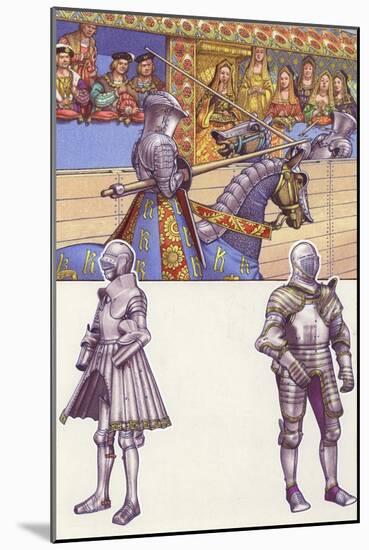 King Henry VIII Takes Part in a Jousting Contest-Pat Nicolle-Mounted Giclee Print