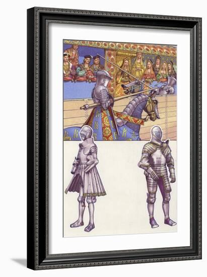 King Henry VIII Takes Part in a Jousting Contest-Pat Nicolle-Framed Giclee Print