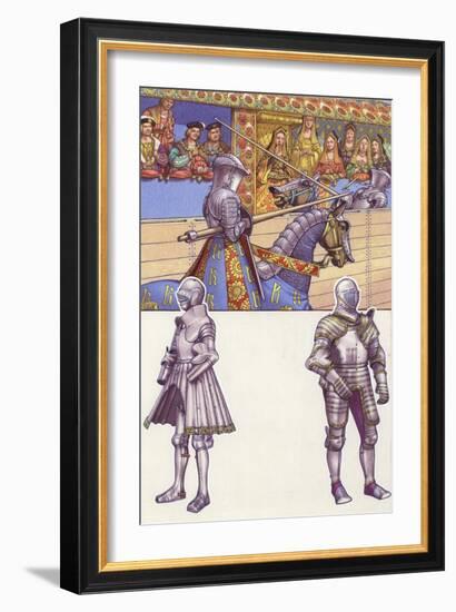 King Henry VIII Takes Part in a Jousting Contest-Pat Nicolle-Framed Giclee Print