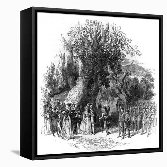 King Henry VIII Watching Archery Contest-null-Framed Stretched Canvas