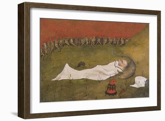 King Hobgoblin Sleeping-Hugo Simberg-Framed Giclee Print