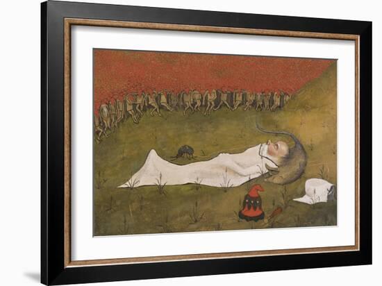 King Hobgoblin Sleeping-Hugo Simberg-Framed Giclee Print