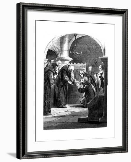 King James II at the Abbey of La Trappe, France-null-Framed Giclee Print