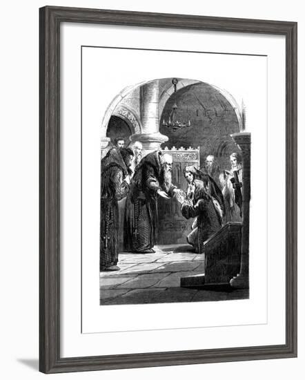 King James II at the Abbey of La Trappe, France-null-Framed Giclee Print
