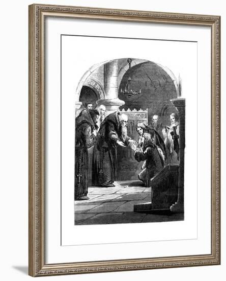 King James II at the Abbey of La Trappe, France-null-Framed Giclee Print