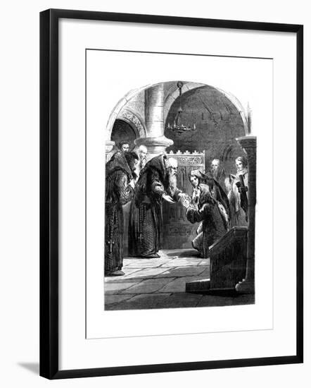 King James II at the Abbey of La Trappe, France-null-Framed Giclee Print