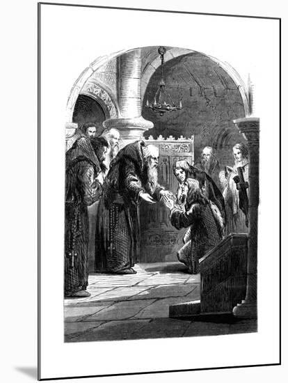 King James II at the Abbey of La Trappe, France-null-Mounted Giclee Print