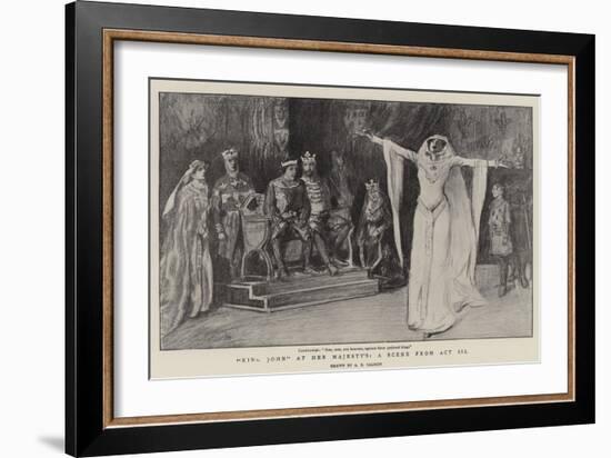 King John at Her Majesty'S, a Scene from Act III-null-Framed Giclee Print