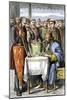 King John Forced to Sign the Magna Carta in England, 1215-null-Mounted Giclee Print