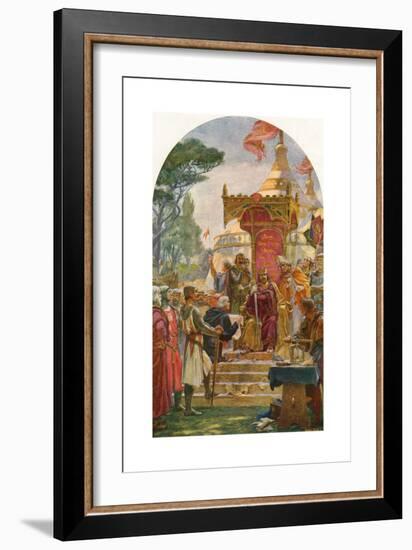 King John Granting the Magna Carta at Runnymede-Ernest Normand-Framed Premium Giclee Print