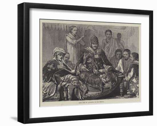 King John of Abyssinia on His Throne-null-Framed Giclee Print
