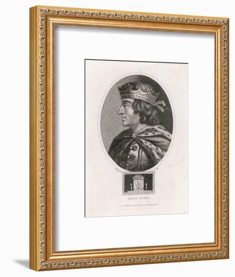 King John of England Reigned: 1199-1216 Son of Henry II-J. Chapman-Framed Art Print