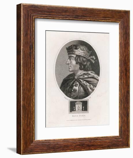King John of England Reigned: 1199-1216 Son of Henry II-J. Chapman-Framed Art Print