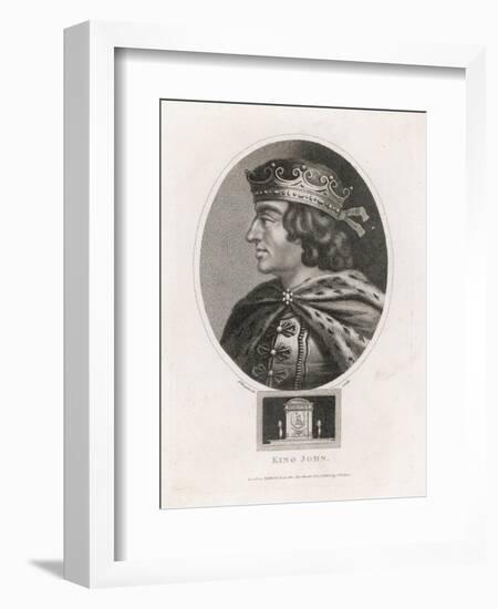 King John of England Reigned: 1199-1216 Son of Henry II-J. Chapman-Framed Art Print