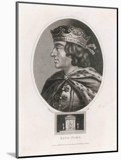 King John of England Reigned: 1199-1216 Son of Henry II-J. Chapman-Mounted Art Print