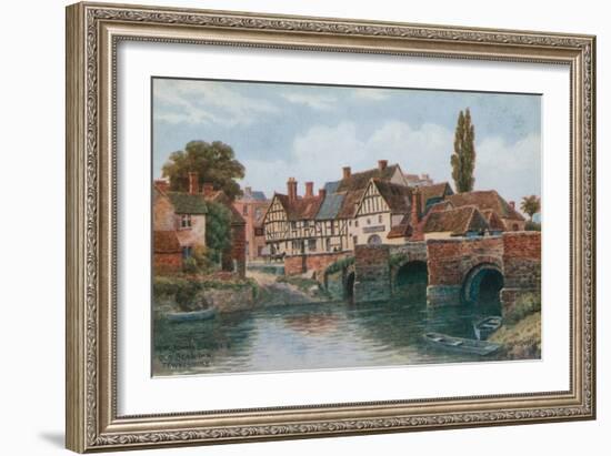 King John's Bridge, Old Bear Inn, Tewkesbury-Alfred Robert Quinton-Framed Giclee Print