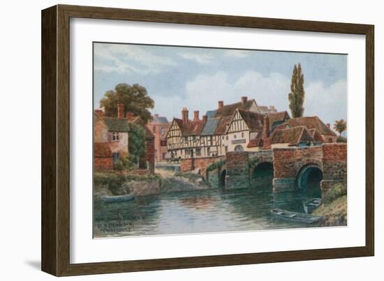 King John's Bridge, Old Bear Inn, Tewkesbury-Alfred Robert Quinton-Framed Giclee Print