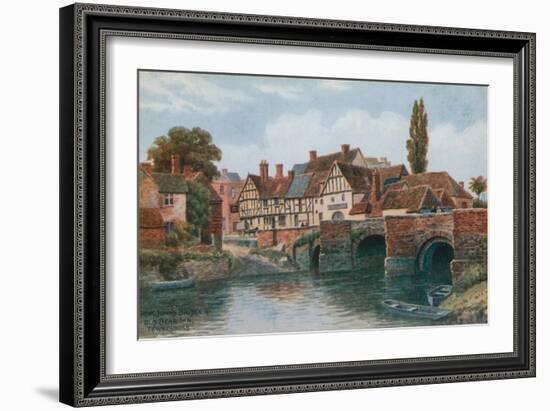 King John's Bridge, Old Bear Inn, Tewkesbury-Alfred Robert Quinton-Framed Giclee Print