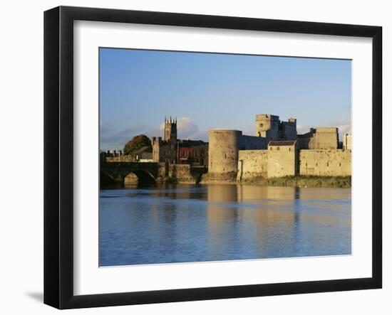 King John's Castle and the River Shannon, Limerick, County Limerick, Munster, Republic of Ireland-Roy Rainford-Framed Photographic Print