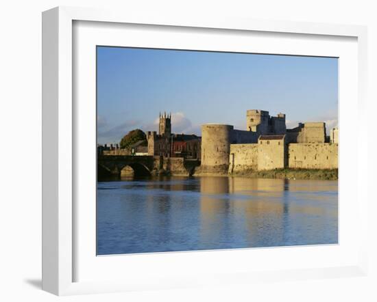 King John's Castle and the River Shannon, Limerick, County Limerick, Munster, Republic of Ireland-Roy Rainford-Framed Photographic Print