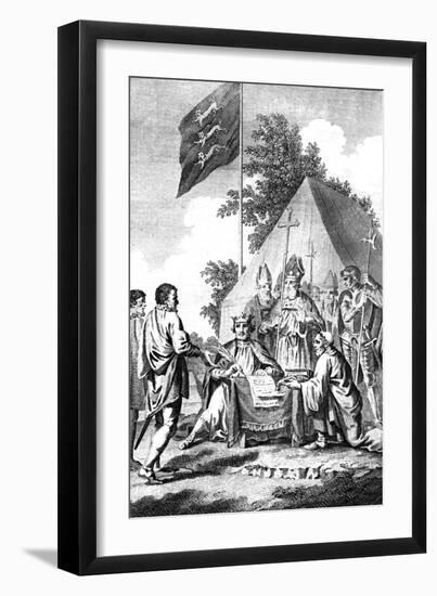 King John Signing Magna Carta, 1215 (C18th Centur)-J Collyer-Framed Giclee Print