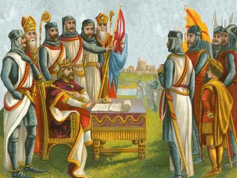 King John Signing Magna Carta' Giclee Print - English School