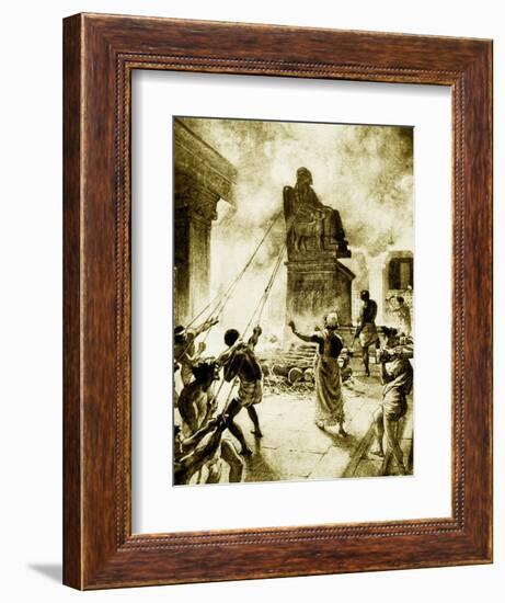 King Josiah Cleansing the Land of Idols-William Hole-Framed Giclee Print