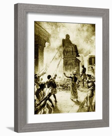 King Josiah Cleansing the Land of Idols-William Hole-Framed Giclee Print