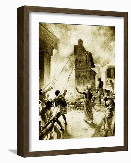 King Josiah Cleansing the Land of Idols-William Hole-Framed Giclee Print