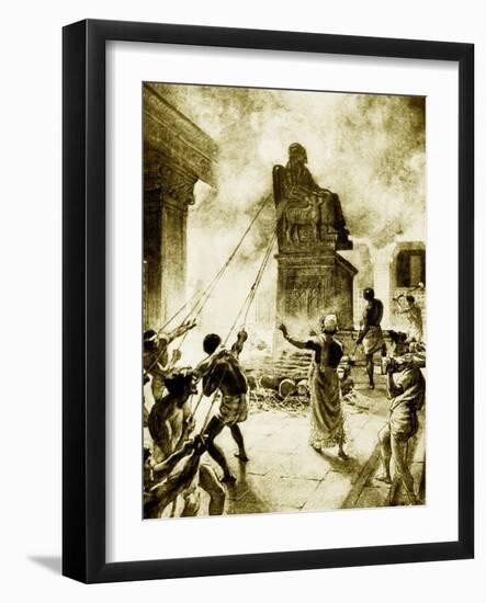 King Josiah Cleansing the Land of Idols-William Hole-Framed Giclee Print