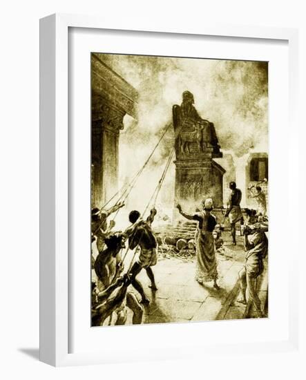 King Josiah Cleansing the Land of Idols-William Hole-Framed Giclee Print