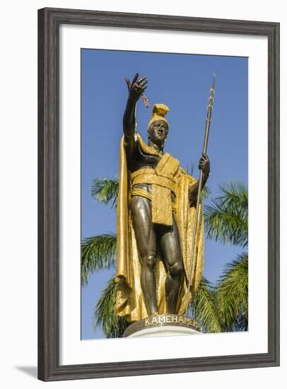 King Kamehameha Statue in Front of Aliiolani Hale (Hawaii State Supreme Court)-Michael DeFreitas-Framed Photographic Print