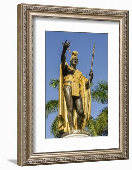 King Kamehameha Statue in Front of Aliiolani Hale (Hawaii State Supreme Court)-Michael DeFreitas-Framed Photographic Print