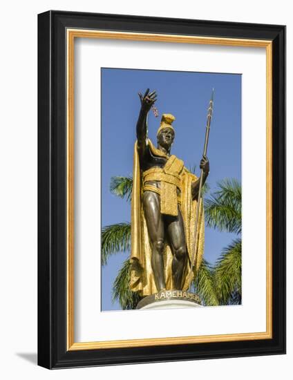 King Kamehameha Statue in Front of Aliiolani Hale (Hawaii State Supreme Court)-Michael DeFreitas-Framed Photographic Print