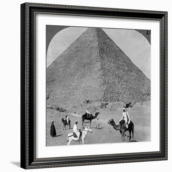 King Khufu's Tomb, the Great Phyramid of Giza, Egypt, 1905-Underwood & Underwood-Framed Photographic Print