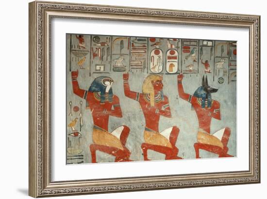 King Kneeling in Front of the Deities-null-Framed Giclee Print