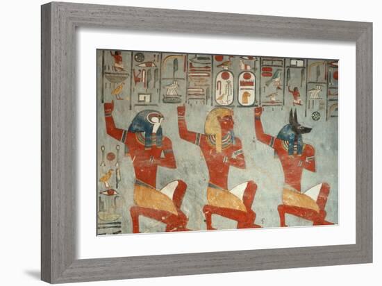 King Kneeling in Front of the Deities-null-Framed Giclee Print